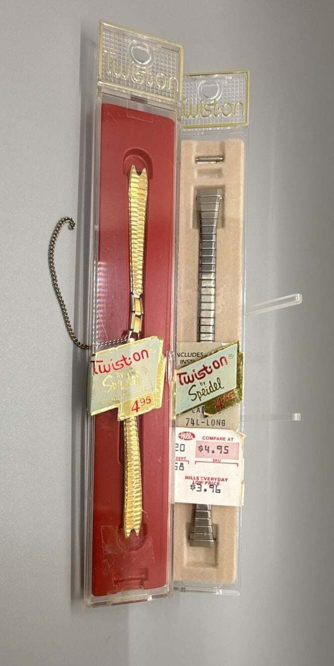 Vtg Lot Speidel Twist On Ladies Expansion Watch Bands Gold & Silver Tone NOS NEW